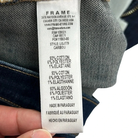 Frame Denim Women’s 30 Le Garçon In‎ Caribou Distressed Stretchy Jean - Picture 6 of 12